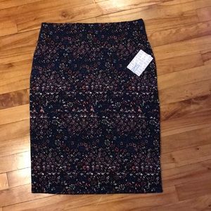 Stained Glass floral Cassie pencil skirt